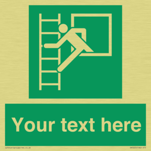 Custom Emergency Escape Ladder Sign